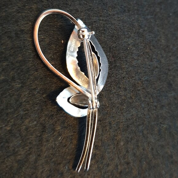 Elegant Vintage Bond Boyd Sterling Silver Floral Brooch - Picture 9 of 10